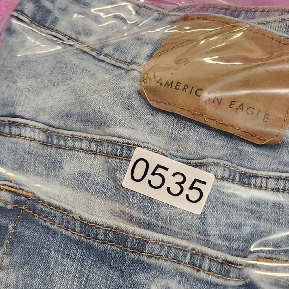 American Eagle Skinny Jeans Mens 31x32 Light Wash Distressed Next‎ Level Flex - Picture 13 of 13